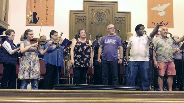Rehearsal of Roger Jones' Musical "Barnabas" at St James' Church, Lossiemouth - September 2017