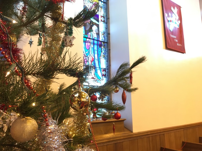 Christmas Tree at St James' Church, Lossiemouth, 2017