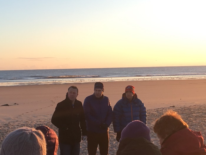 Some of the local Ministers at the Easter Sunday Sunrise Service 2018, East Beach, Lossiemouth, Moray