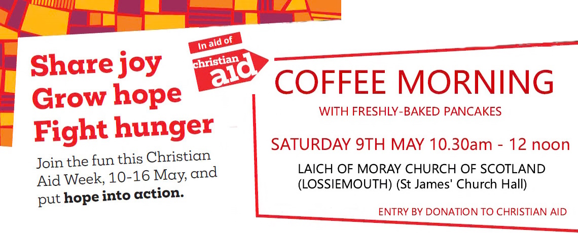 Coffee Morning for Christian Aid Week at St. James’ Church Building – 09 May 2026